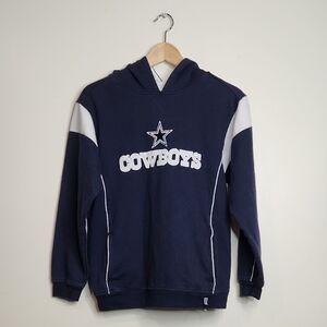 Reebok Navy Blue With White Lines Dallas Cowboys Hoodie Women's Vintage